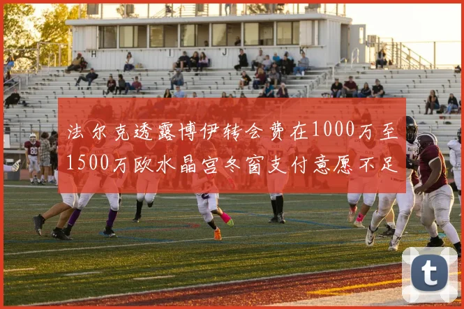 法尔克透露博伊转会费在1000万至1500万欧水晶宫冬窗支付意愿不足